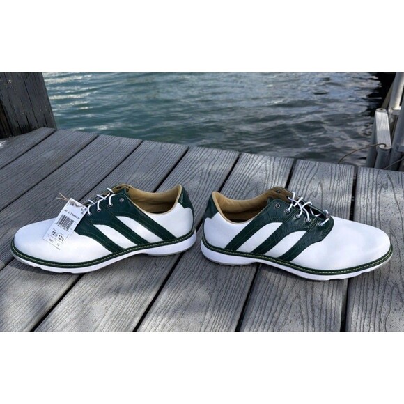Adidas MC Z-Traxion Spikeless Golf Shoes JH6127 Mens Size White Green Gold